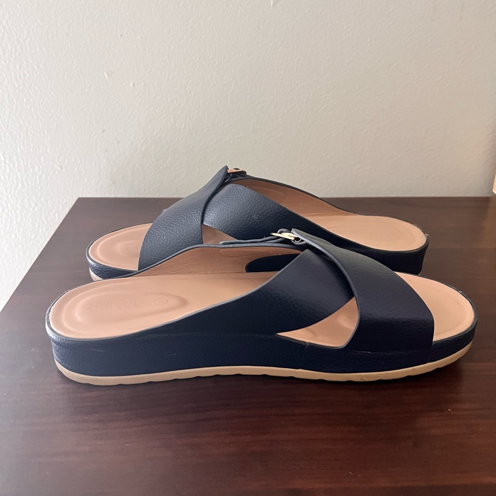 Patrizia by Spring Step Rutha Cross Band Sandals - Navy - Picture 3 of 9